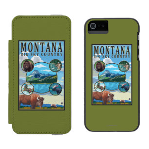 Coque-portefeuille iPhone 5 Incipio Watson™ Scènes d'état du Montana