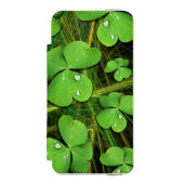 Coque Portefeuille Incipio Pour iPhone Shamrock vert St Patrick iPhone 5 Coque-Mate (Folio Devant)