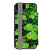 Coque Portefeuille Incipio Pour iPhone Shamrock vert St Patrick iPhone 5 Coque-Mate (Folio Dos)