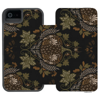 Coque-portefeuille iPhone 5 Incipio Watson™ Sortir Vine Folkloric Halloween Citrouille Motif