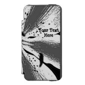 Coque Portefeuille Incipio Pour iPhone style street art noir et blanc éclaboussures abstr (Folio Devant)