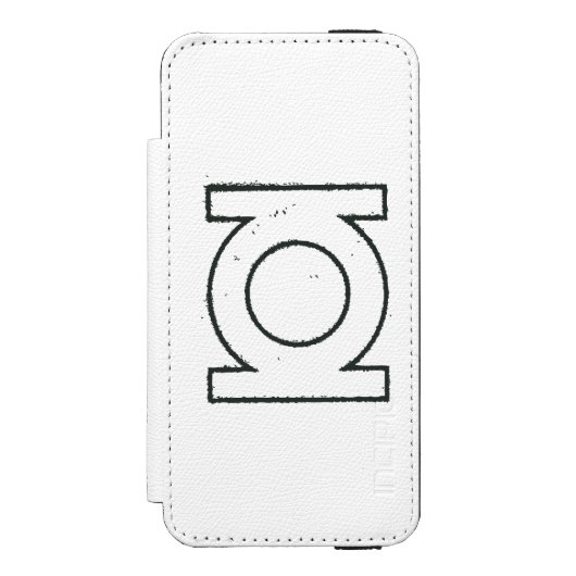 Coque Portefeuille Incipio Pour iPhone SYMBOLE DE Lanterne Verte BW (Folio Devant)