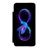 Coque Portefeuille Incipio Pour iPhone Symbole de Neon Infinity par Glowing Hummingbird (Folio Devant)