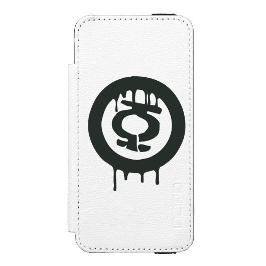 Coque Portefeuille Incipio Pour iPhone Symbole de peinture à lanterne verte (Folio Devant)