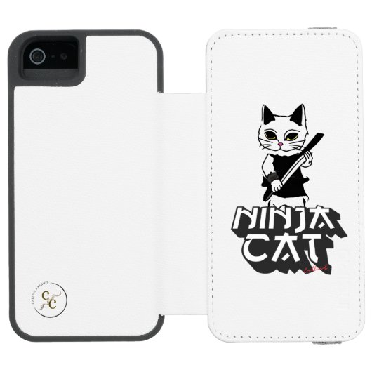 Coque Portefeuille Incipio Pour iPhone T-shirt chat Ninja (Folio Ouvert)
