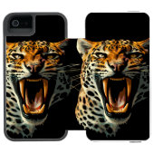 Coque Portefeuille Incipio Pour iPhone Tête d'attaque du léopard (Folio Ouvert)