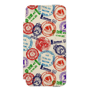 Coque-portefeuille iPhone 5 Incipio Watson™ Texture avec de vrais timbres