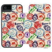 Coque Portefeuille Incipio Pour iPhone Texture avec de vrais timbres (Folio Ouvert)