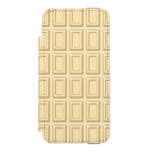 Coque-portefeuille iPhone 5 Incipio Watson™ Texture blanche de barre de chocolat