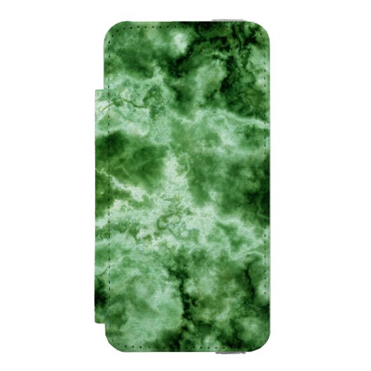 Coque Portefeuille Incipio Pour iPhone Texture de marbre verte (Folio Devant)