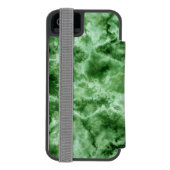 Coque Portefeuille Incipio Pour iPhone Texture de marbre verte (Folio Dos)