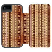 Coque Portefeuille Incipio Pour iPhone Texture ethnique Brown (Folio Ouvert)