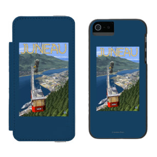 Coque-portefeuille iPhone 5 Incipio Watson™ Tram affiche de Vintage voyage au-dessus de