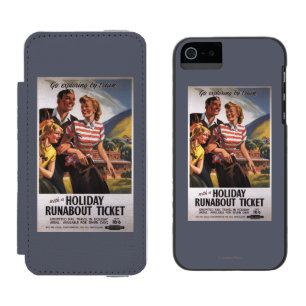 Coque-portefeuille iPhone 5 Incipio Watson™ Trio de famille sur l'épargne de vagabond de