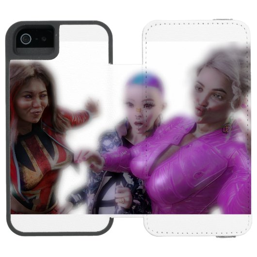 Coque Portefeuille Incipio Pour iPhone Trois Drôles de Dames (Folio Ouvert)