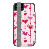 Coque Portefeuille Incipio Pour iPhone Tuiles de coeur (Folio Dos)