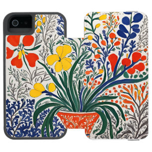 Coque-portefeuille iPhone 5 Incipio Watson™ Vase et fleurs sauvages