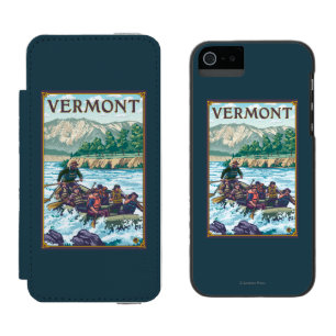 Coque-portefeuille iPhone 5 Incipio Watson™ VermontRiver transportant la scène par radeau