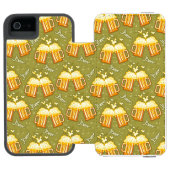 Coque Portefeuille Incipio Pour iPhone Verres de motif de bière (Folio Ouvert)