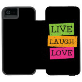 Coque Portefeuille Incipio Pour iPhone Vivent l'amour 2 de rire (Folio Ouvert)