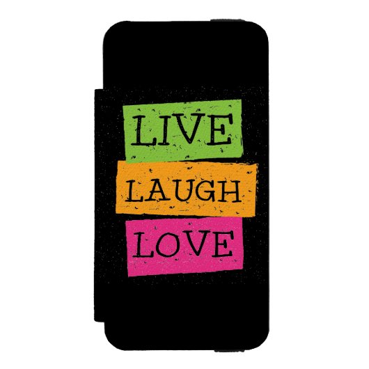 Coque Portefeuille Incipio Pour iPhone Vivent l'amour 2 de rire (Folio Devant)