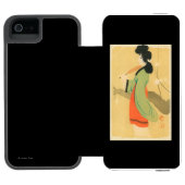 Coque Portefeuille Incipio Pour iPhone Vue d'une femme japonaise dans ParisParis, France (Folio Ouvert)
