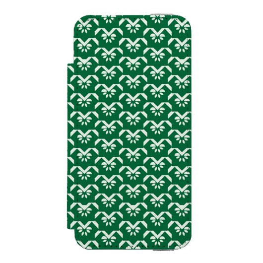 Coque Portefeuille Incipio Pour iPhone Zigzag floral vert (Folio Devant)