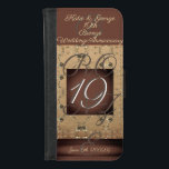 Coque Portefeuille Pour iPhone 8/7 19e anniversaire du Mariage bronze foncé<br><div class="desc">Ce design est composé de mes graphismes de coeur rose,  de votre année d'anniversaire et de "bronze" écrit en police calligraphique comme élément de design. Je suis disponible pour vous aider avec tout nouveau design ou personnalisation que vous souhaitez,  envoyez-moi un message et je reviendrai immédiatement !</div>