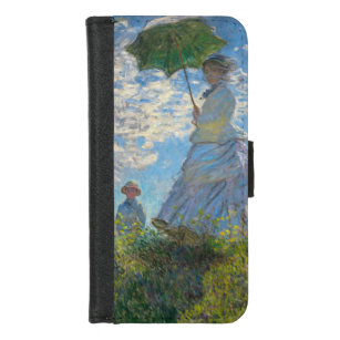 Coque Portefeuille Pour iPhone 8/7 Claude Monet - La Promenade, Femme avec un Parasol