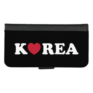 Coque Portefeuille Pour iPhone 8/7 Corée Love Heart iPhone Wallet Case