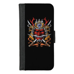 Coque Portefeuille Pour iPhone 8/7 Demon japonais samouraï
