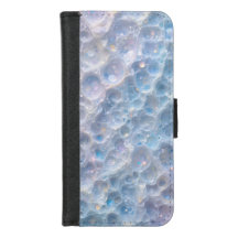 Étui iPhone 8/7 à texture bulle bleue esthétique