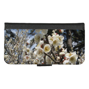 Coque Portefeuille Pour iPhone 8/7 Fleur de cerisier blanc / Sakura / ク(桜)