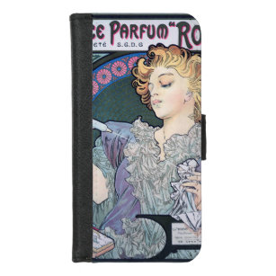 Coque Portefeuille Pour iPhone 8/7 Parfum, Alphonse Mucha