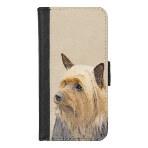 Coque Portefeuille Pour iPhone 8/7 Peinture Silky Terrier - Cute Original Chien Art