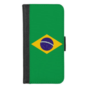 Coque Portefeuille Pour iPhone 8/7 Porte-valet iPhone 7/8 avec drapeau du Brésil