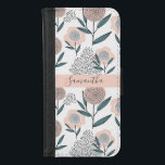 Coque Portefeuille Pour iPhone 8/7 Rose Dusty Dessiné À La Main Et Monogramme Floral<br><div class="desc">Illustration de style dessinée à la main dans un porte-monnaie rose poussiéreux et vert floral monogramme pour un usage quotidien. Des couleurs douces et moches pour elle. Personnalisez avec votre prénom ou vos initiales, selon votre préférence. Vous pouvez également utiliser l'outil de conception pour "customiser plus loin" pour modifier le...</div>