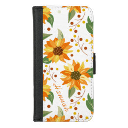 Coque Portefeuille Pour iPhone 8/7 Tournesol personnalisé