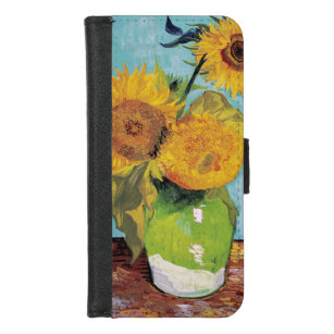 Coque Portefeuille Pour iPhone 8/7 Vincent Van Gogh - Trois tournesols dans un vase