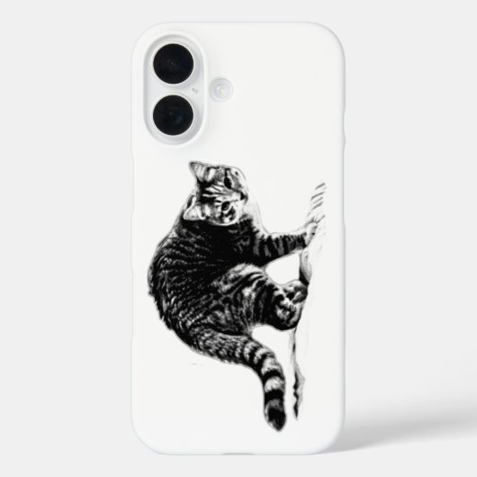 Coque Portrait Monochrome Tabby Cat (Verso)
