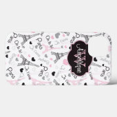 Coque pour iPad | Paris | Tour Eiffel | Coeurs (Verso (horizontal))