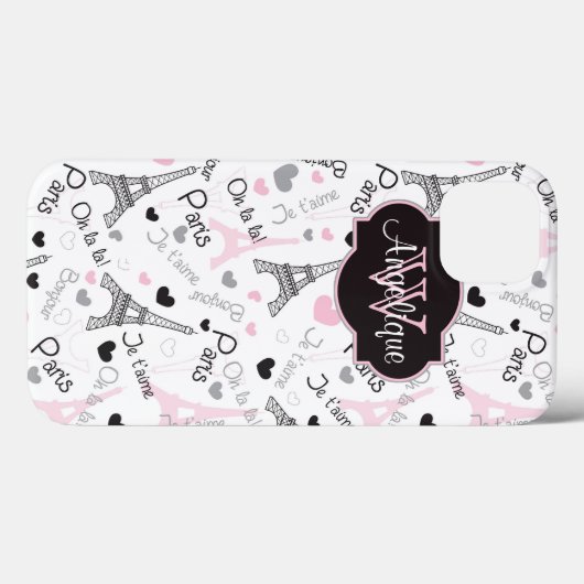 Coque pour iPad | Paris | Tour Eiffel | Coeurs (Verso (horizontal))