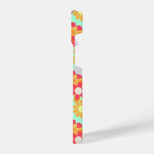 COQUE POUR iPhone 14 レトロかわいいお花デザイン♡ミントグリーン (Côté gauche)