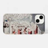 Coque Pour iPhone 14 浮世絵 ukiyoe 高橋松亭 「浅草の雪」iPhone 14ケース (Verso Horizontal)
