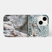 Coque Pour iPhone 14 浮世絵 ukiyoe 高橋松亭 「甲州さるはし」 iPhone 14ケース (Verso Horizontal)