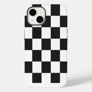 Coque Pour iPhone 14 à damiers Mod Motif noir et blanc