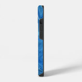 Coque Pour iPhone 14 Abstraction de marbre bleu agate (Côté gauche)