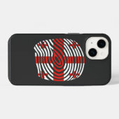 Coque Pour iPhone 14 ADN géorgien (Verso Horizontal)