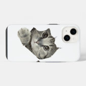 Coque Pour iPhone 14 Adorable coque iphone de chat drôle (Verso Horizontal)