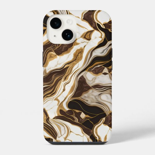 Coque Pour iPhone 14 Agate Marbre Inspiré Texture Luxe (Verso)